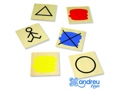 Jogo andreutoys blocos logicos atributos 20 pecas 27x10x5 cm , Andreutoys , 68316 , 8416040162189